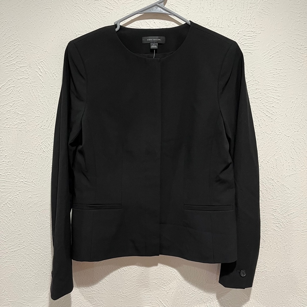 Ann Taylor Black Collarless Blazer - Picture 15 of 15